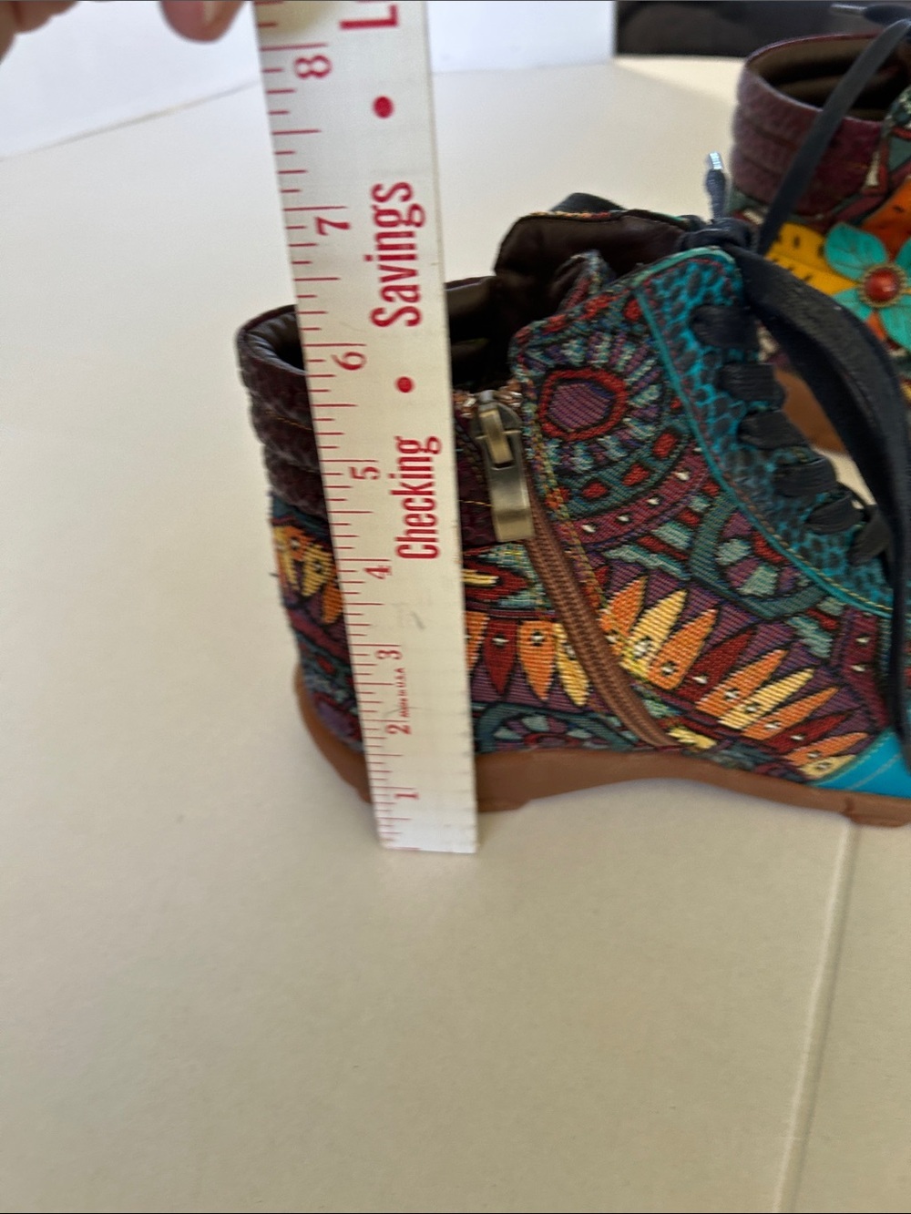 UNBRANDED BOHEMIAN FLORAL LEATHER COMFORTABLE WALKING BOOTS SZ 39 - Picture 11 of 13